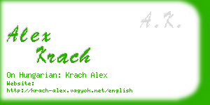 alex krach business card